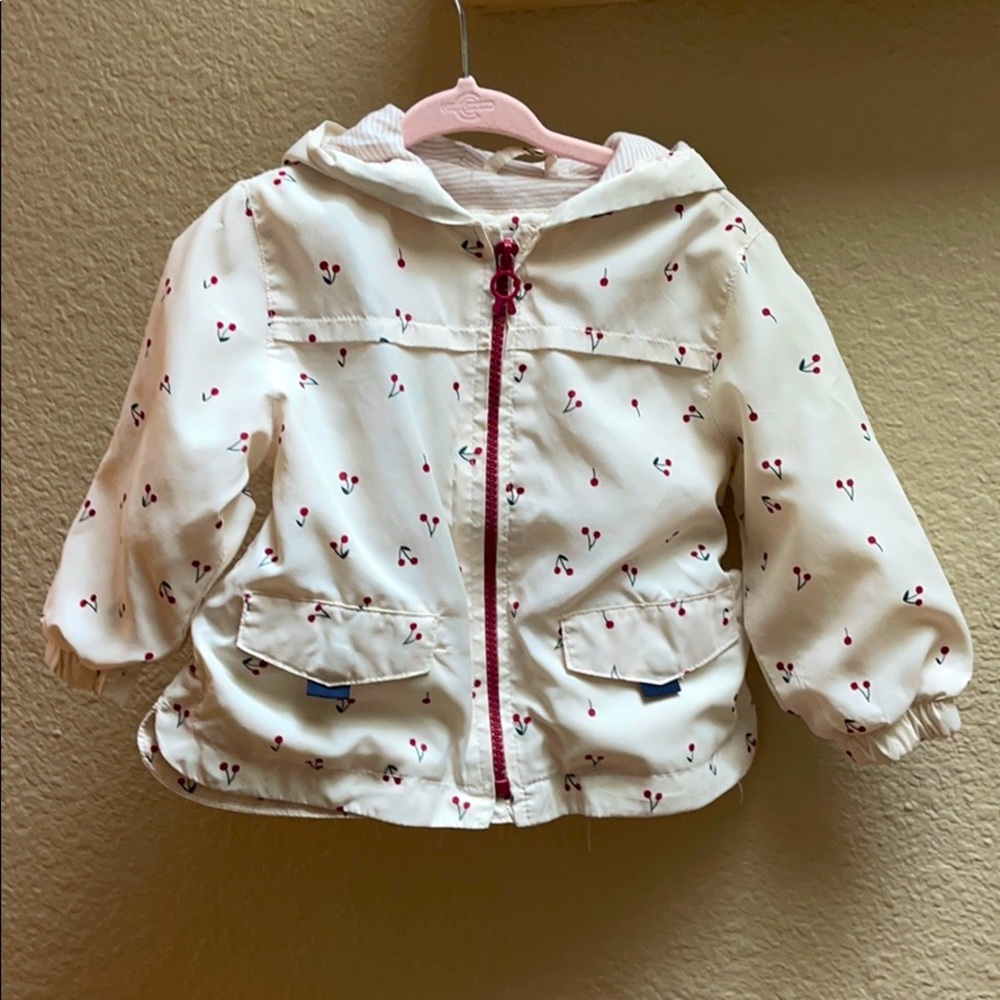 Zara baby girls cherry print windbreak jacket